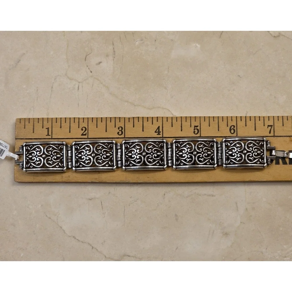 New Brighton Wide Link‎ Scroll Work Bracelet 7.25